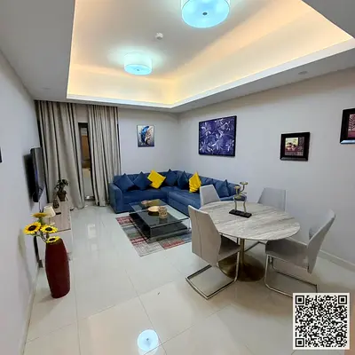 ✅ شقة غرفة و صالة مفروشة بالكامل - للإيجار الشهري في عجمان ✔️ شامل الفواتير و الإنترنت ⚡📶 فرش أنيق و مرتب - جيم , مسبح , باركنج