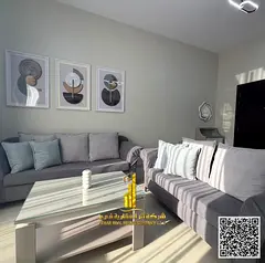 Luxurious one-bedroom apartment with brand new furnishings for monthly rent in Ajman - Corniche