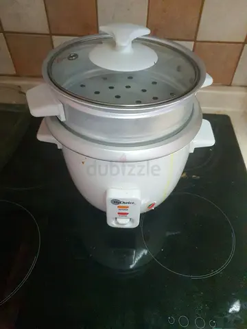 Electric Rice Cooker with Steamer Basket - Compact