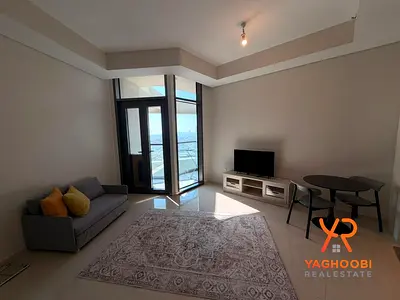 استوديو مفروش | برج أيكون سيتي C | إطلالة على الأفق