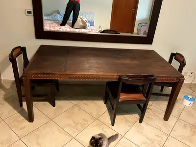 Solid Wooden table and chairs