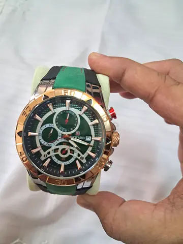 Reward VIP Men’s Green  Rose Gold Chronograph Style Watch with Date Display