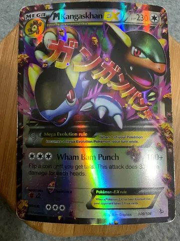 Pokémon EX Holo Card — Mankey/Kangaskhan Full Art (Japanese) — Rare Collectible