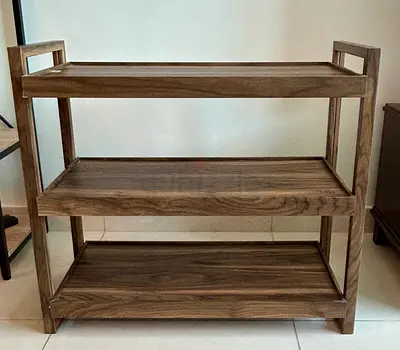 Solid Wood 3-Tier Shoe Rack