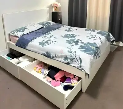 Ikea king size bed with mattress available in perfect condition