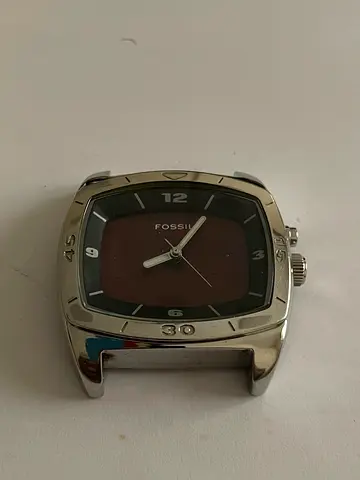Fossil mens watch case (brown dial) - no strap, working movement