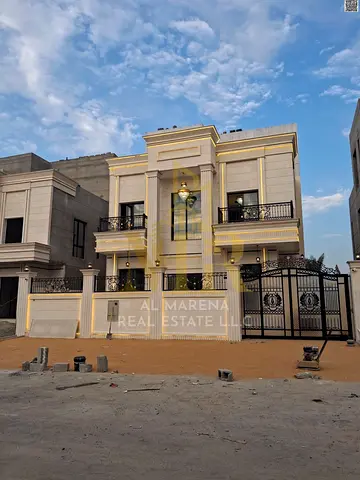 فيلا بتصميم عصرى مميز للبيع في الحليو – عجمان  طابقين وروف |6 غرف ماستر شامل رسوم التسجيل والتميلك تملك حر