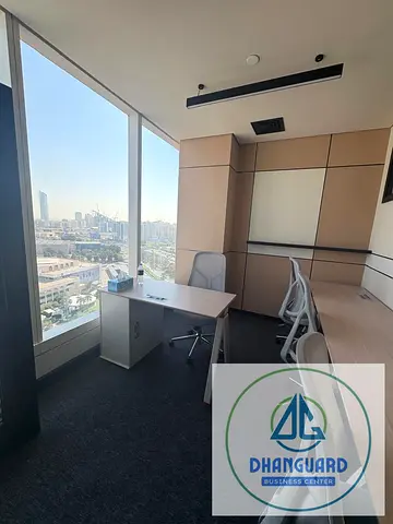 Furnished office / Free WIFI /Free Dewa/  Near to metro / Creek view /Free Meeting room