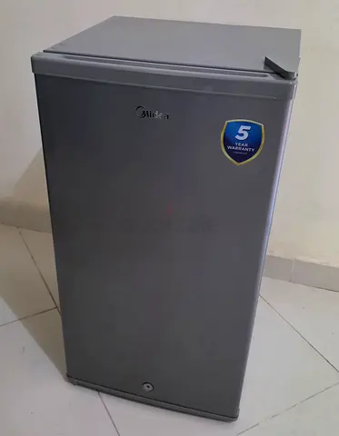 Midea Single Door Mini Refrigerator - Grey, Excellent Condition