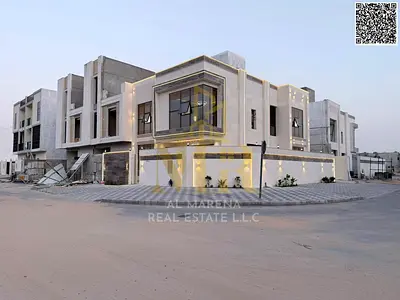 Modern and luxurious villa in Al-Haliou + rooftop, with a contemporary design, spacious areas, and a price including registration fees.