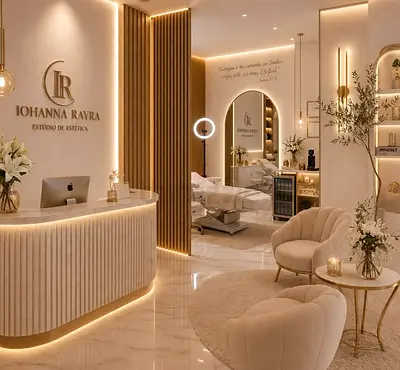 Luxury Salon Interior Design and Fitout Work | Flooring, 3D Painting and Wall Decoration
