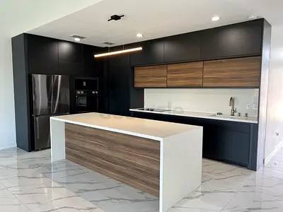 Brand new modern kitchen island