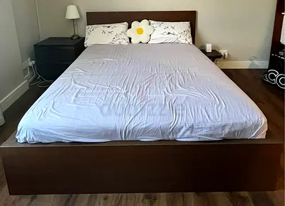 Ikea King size bed with mattress available in perfect condition