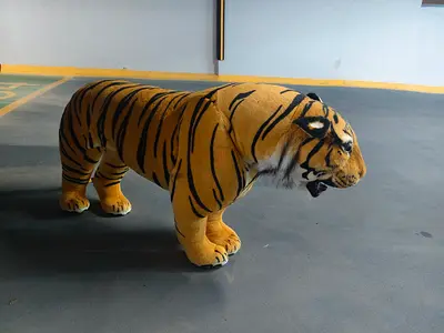 Large Realistic Plush Tiger Toy - Life-size Stuffed Animal