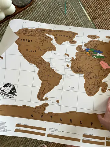 Scratch off World map