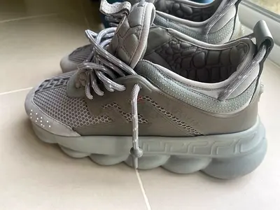 Light Grey Mens Casual Sneakers - Size 43eu , vet Good Condition used once versace   original
