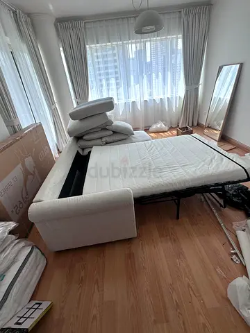 Ikea Gronlid L shape sofa bed Beige