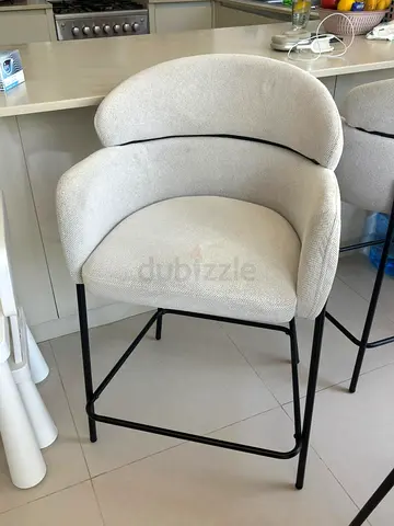 Bar stool x2 grey and black
