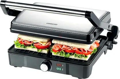 KENWOOD Grill 2000W Contact Health Grill Panini Press with Variable Temperature