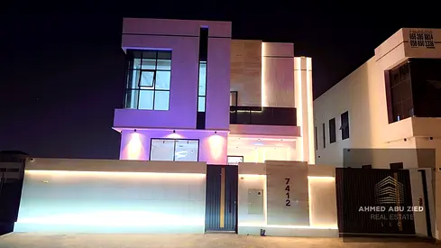 Two-Storey Luxury Villa for Sale – Ajman | Super Deluxe Finishing 4 bedroom villa including registration fees with swimming pool