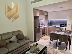 Special offer for rent: a fully furnished two-bedroom apartment with a living room in Aljada