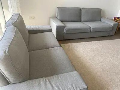 Light grey 3-seater and 2-seater sofa set - very good condition