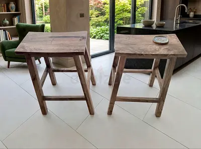 wooden stools