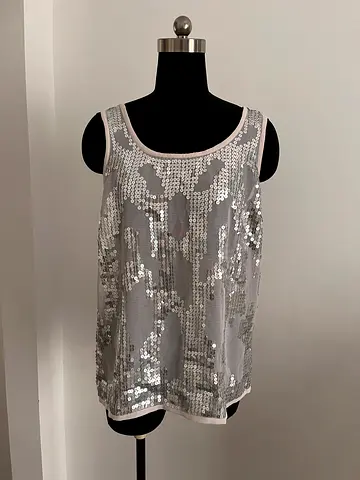 Silver sequins women’s top