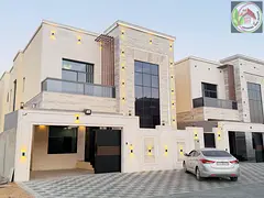 Luxury villa in Al-Haliu, 5 master bedrooms, with a majlis, living room, and central air conditionin