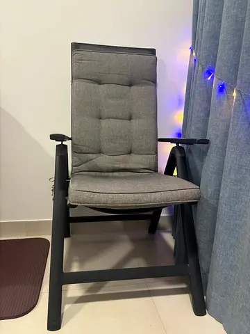 Outdoor reclining chair black