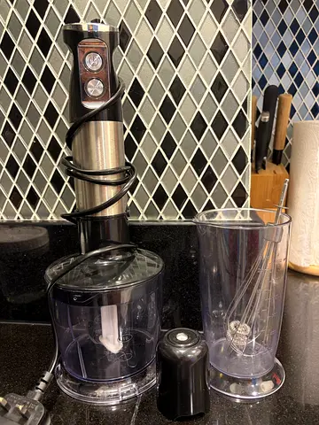 Hand/Immersion Blender with Chopper and Beaker - Good Condition
