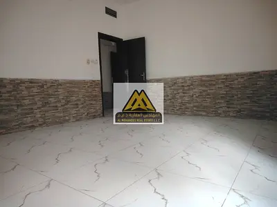 شقة غرفتين وصالة مع غرفة خادمة للإيجار في الراشدية أبراج الخور 3 حمامات 2 بلكونة إطلالة مفتوحة بسعر 40000