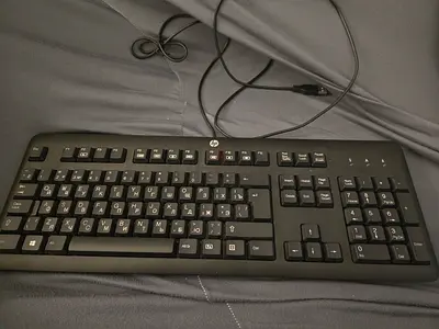 Rare HP Wired USB Keyboard — Full-size, Russian/English layout, good condition