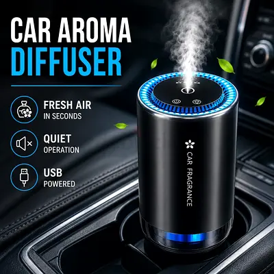 🚗 Luxury Car Aroma Diffuser with LED Light – Dubai Delivery