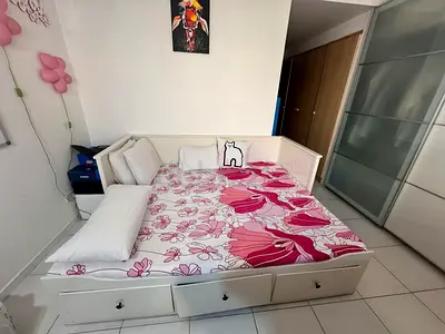 Day bed convertible into double bed with 2 medical mattresses