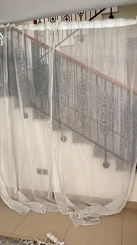 Green Sheer Curtain Panel - Light Filtering, Doublr Panel