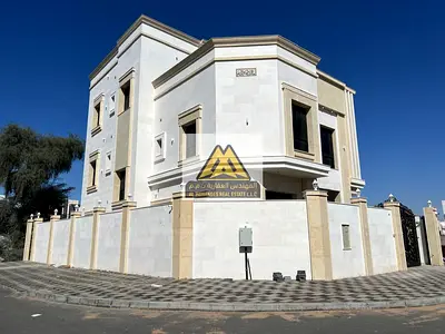 Villa for rent in Ajman, Al Zahiyah area. Corner location on two streets.