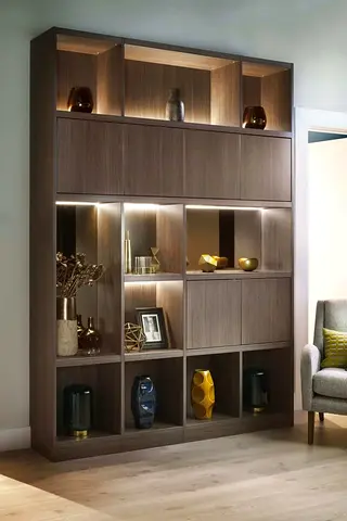 Wooden Display Shelf Cabinet - Large Storage Unit