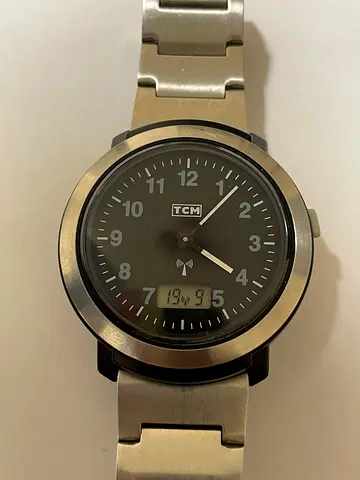 TCM Mens Analog-Digital Stainless Steel Watch - Needs Battery