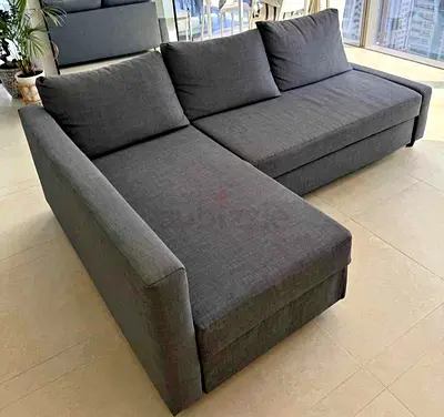 L shape sofa bed with storage Ikea model FRITHEN