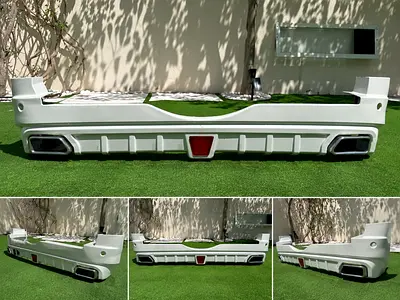 Mitsubishi Pajero Rear Signature Bumper – OEM with Dual Exhaust Finishers