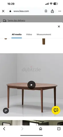 IKEA Extending Round Dining Table (Solid Wood, Light Brown) - Good Condition