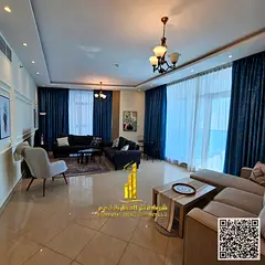 With a sea view, a furnished Two-bedroom apartment with a living room is available for monthly rent