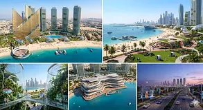 2BHK sea view apartments in Al Mamzar Sharjah 4 bathrooms first line corniche 5 towers starting AED