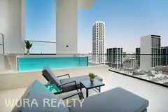 Skyline View 2BR | Large Terrace Pool | Furnished Apartment