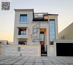 Villa for sale in Al Zahia, one of the most prestigious areas of Ajman, corner plot on two streets,