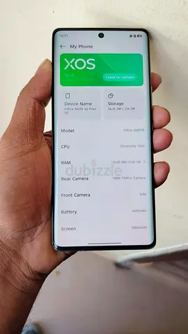 Infinix Note 40 Pro 5G - 12GB RAM / 256GB - Good ConditionInfinix Note 40 Pro Plus 5g Urgent Sell 
L