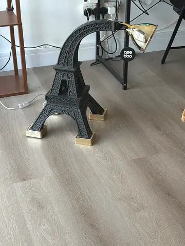 Decorative Eiffel Tower Side Table/Stand with Brass Accents