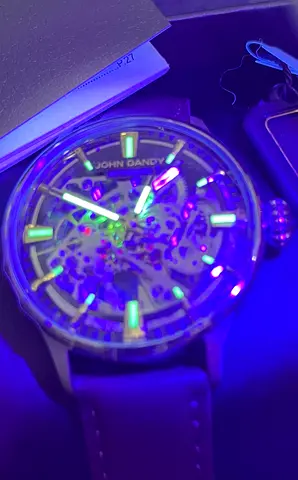 Silver Skeleton Watch fr. Sicily, Italy FULL SET iwc omega rado tag heuer longines seiko balmain 18k