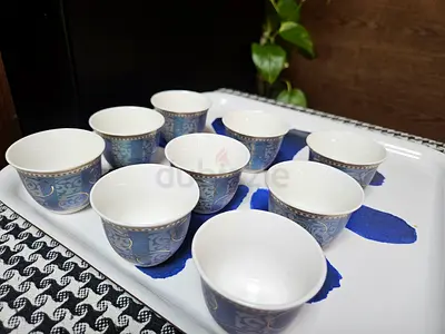 Set of 9 Small Decorative Tea Cups